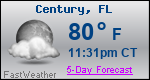Weather Forecast for Century, FL