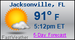 Weather Forecast for Jacksonville, FL