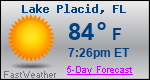 Weather Forecast for Lake Placid, FL