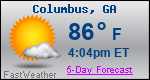 Weather Forecast for Columbus, GA