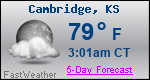 Weather Forecast for Cambridge, KS