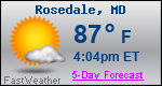 Weather Forecast for Rosedale, MD