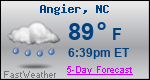 Weather Forecast for Angier, NC