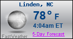 Weather Forecast for Linden, NC