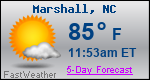 Weather Forecast for Marshall, NC