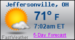 Weather Forecast for Jeffersonville, OH