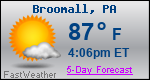 Weather Forecast for Broomall, PA
