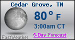 Weather Forecast for Cedar Grove, TN