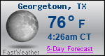 Weather Forecast for Georgetown, TX