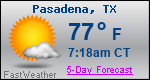 Weather Forecast for Pasadena, TX