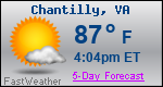 Weather Forecast for Chantilly, VA