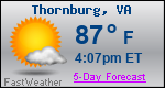 Weather Forecast for Thornburg, VA