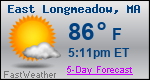 Weather Forecast for East Longmeadow, MA