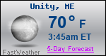 Weather Forecast for Unity, ME