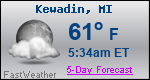 Weather Forecast for Kewadin, MI