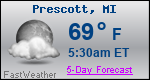 Weather Forecast for Prescott, MI