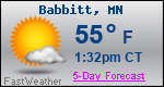 Weather Forecast for Babbitt, MN