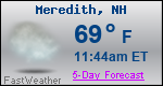 Weather Forecast for Meredith, NH