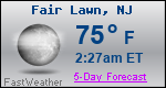 Weather Forecast for Fair Lawn, NJ