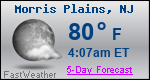 Weather Forecast for Morris Plains, NJ