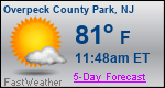 Weather Forecast for Overpeck County Park, NJ