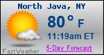 Weather Forecast for North Java, NY