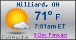 Weather Forecast for Hilliard, OH