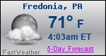 Weather Forecast for Fredonia, PA
