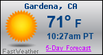 Weather Forecast for Gardena, CA