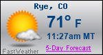 Weather Forecast for Rye, CO