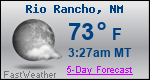 Weather Forecast for Rio Rancho, NM