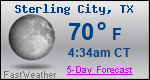 Weather Forecast for Sterling City, TX