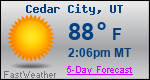 Weather Forecast for Cedar City, UT