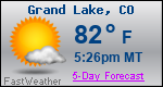 Weather Forecast for Grand Lake, CO