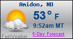 Weather Forecast for Amidon, ND