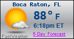 Weather Forecast for Boca Raton, FL