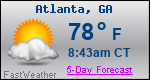 Weather Forecast for Atlanta, GA