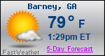 Weather Forecast for Barney, GA