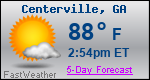 Weather Forecast for Centerville, GA