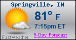 Weather Forecast for Springville, IN