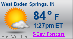 Weather Forecast for West Baden Springs, IN
