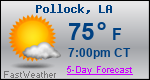Weather Forecast for Pollock, LA