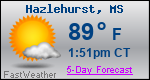 Weather Forecast for Hazlehurst, MS