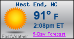Weather Forecast for West End, NC