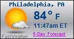 Weather Forecast for Philadelphia, PA