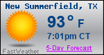 Weather Forecast for New Summerfield, TX