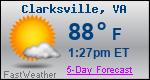 Weather Forecast for Clarksville, VA