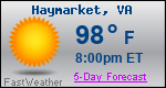 Weather Forecast for Haymarket, VA