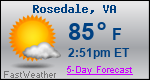 Weather Forecast for Rosedale, VA