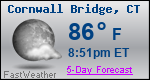 Weather Forecast for Cornwall Bridge, CT